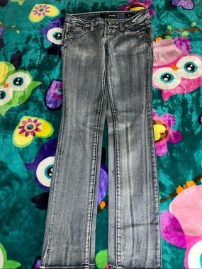 Women's Gray Straight-Leg Jeans by adbrielle